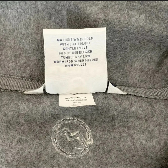 Magellan | Fleece Jacket Full Zip Pockets Logo On Back Gray - Picture 7 of 7